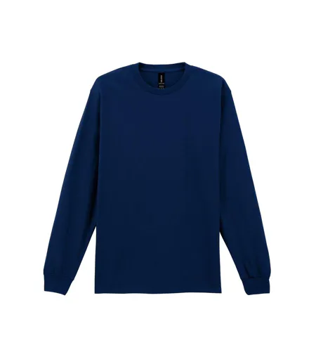 T-shirt Uni À Manches Longues  Pour Homme Bleu Marine Foncé Gildan