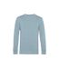 Sweat Organique À Col Ras Du Cou Pour Hommes Bleu Gris B&C-1