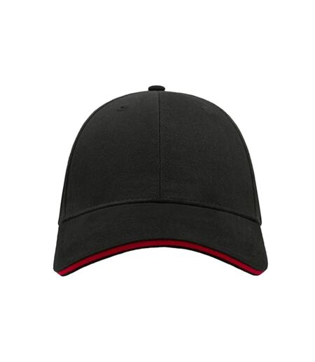 Casquette Sandwich En Coton Épais Mixte Noir Rouge Atlantis