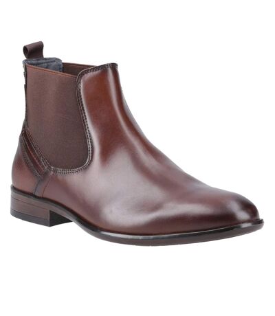 Bottes chelsea en cuir frank pour hommes cognac POD