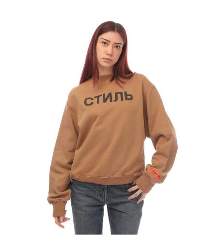 Sweat femme marron Heron Preston