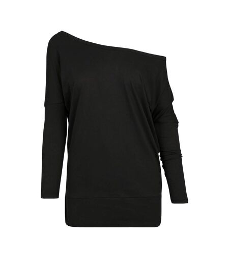 Haut Manches Chauve-souris Femme Noir Build Your Brand