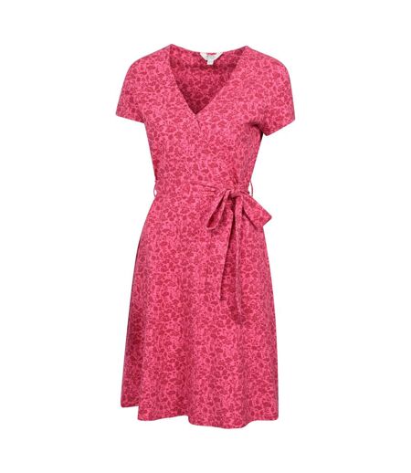 Womens/ladies santorini hibiscus jersey wrap dress red Mountain Warehouse