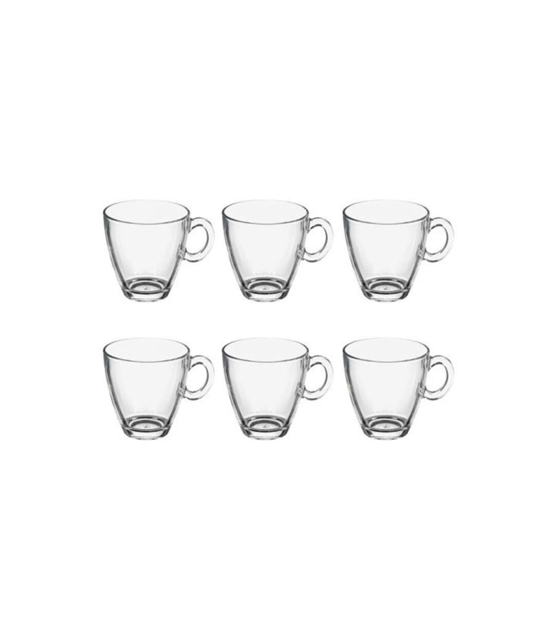 Lot de 6 Mugs en Verre Sia 21cl Transparent-1