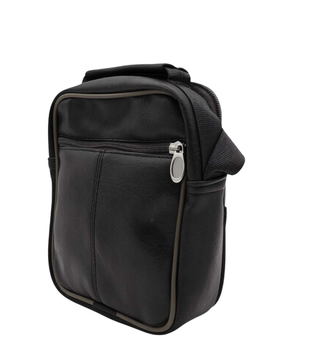 Sacoche bandoulière homme en polyuréthane - Noir - Elégance fonctionnelle pour un style urbain-2