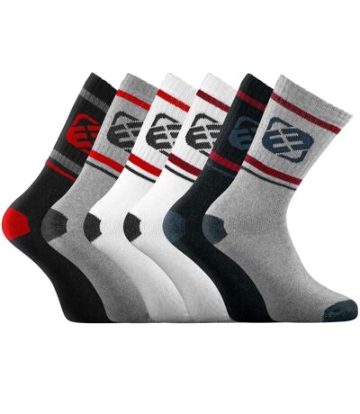 Lot de 6 Paires de Chaussettes Tennis homme assorties Freegun