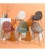 Lot de 4 chaises d'extérieur Calvi en polypropylène - Terracotta