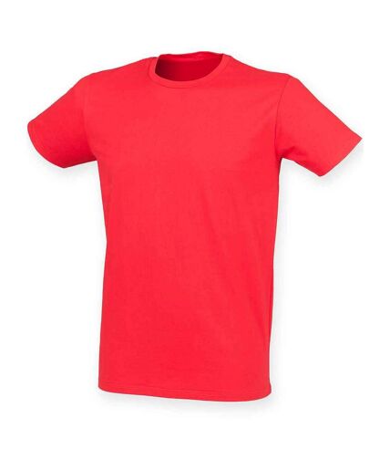 Mens feel good stretch t-shirt bright red SF