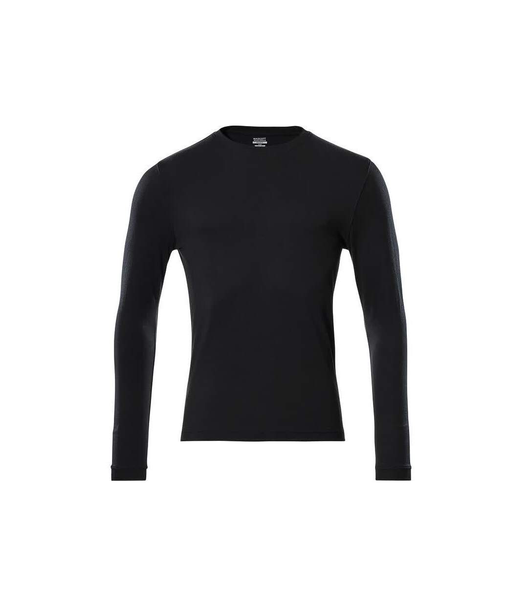 Mens Crossover Long-sleeved T-shirt Deep Black Mascot-1