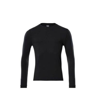Mens Crossover Long-sleeved T-shirt Deep Black Mascot