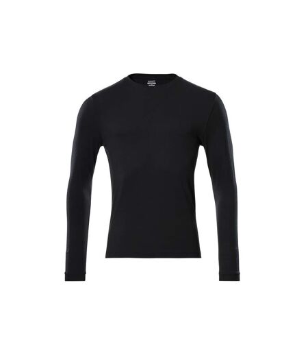 Mens Crossover Long-sleeved T-shirt Deep Black Mascot