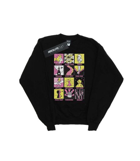 Disney Sweat Femme/Ladies Tinkerbell Squares (Noir) - UTBI40898