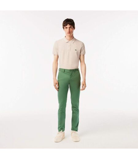 Mens Organic Cotton Slim Chinos Green Lacoste