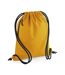 Recycled Drawstring Bag One Size Mustard Bagbase-1