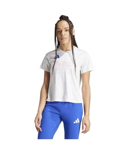 T-shirt Motif/style France Femme Blanc Adidas