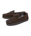 Mens Real Suede Leather Fleece Lined Slippers-1