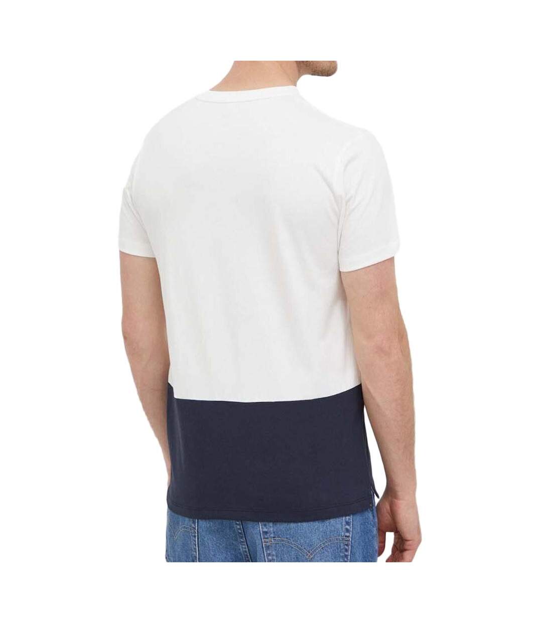 T-shirt blanc/marine homme pepe jeans walter-2