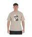 T-shirt Motif/style Lettrage Brothers Homme Beige Gris Peaceful Hooligan-1