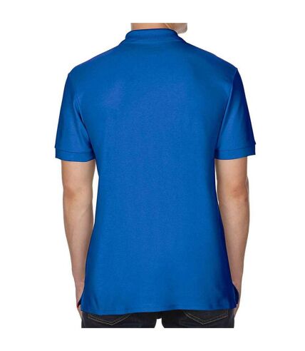 Mens double piqué polo shirt royal blue Gildan