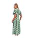 Womens/ladies Geometric Tie Detail Midi Dress Multicoloured AX Paris-3