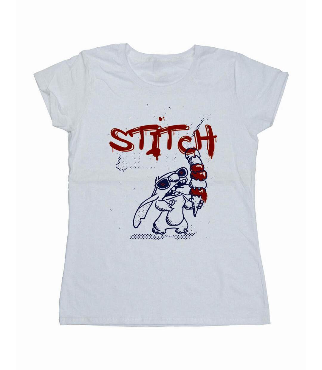 Disney T-shirt en coton Femmes/Ladies Lilo & Stitch Ice Creams (Blanc) - UTBI25524-1