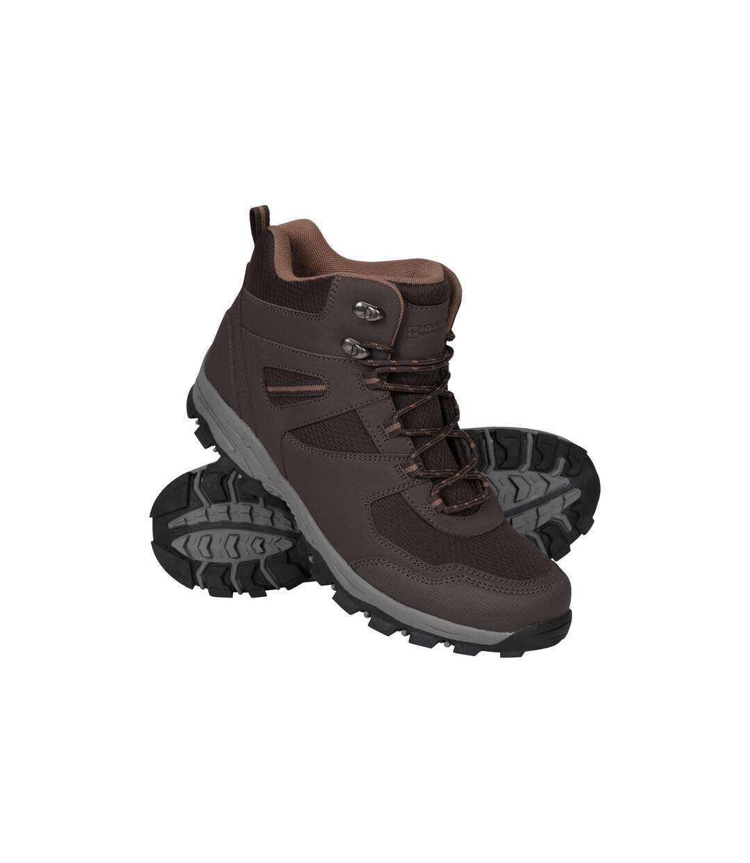 Mens Mcleod Wide Walking Boots Dark Brown Mountain Warehouse-1