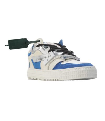 Mens Floating Arrow Suede Trainers White Silver Off White