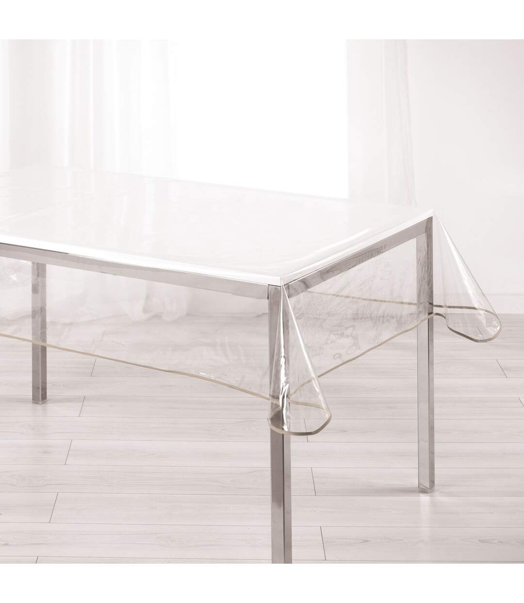 Nappe Cristal Garden 140x240cm Transparent & Taupe-1