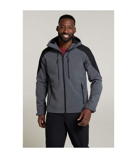 Mens radius recycled soft shell jacket charcoal Mountain Warehouse