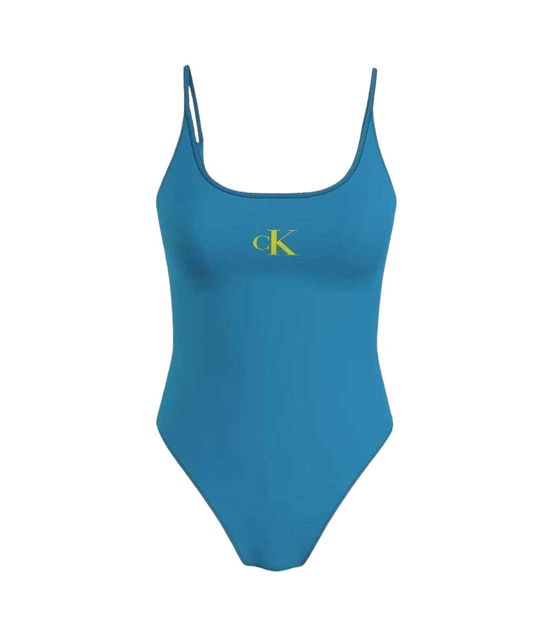 Maillot De Bain 1 Pièce Femme Bleu Calvin Klein-1