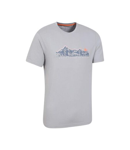 Mountain Warehouse Mens Bike Natural Cotton T-Shirt (Gray) - UTMW2739