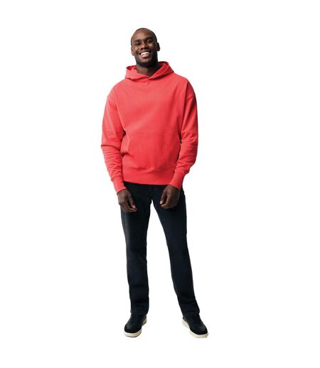 Unisex adult yoho recycled cotton relaxed fit hoodie luscious red Iqoniq