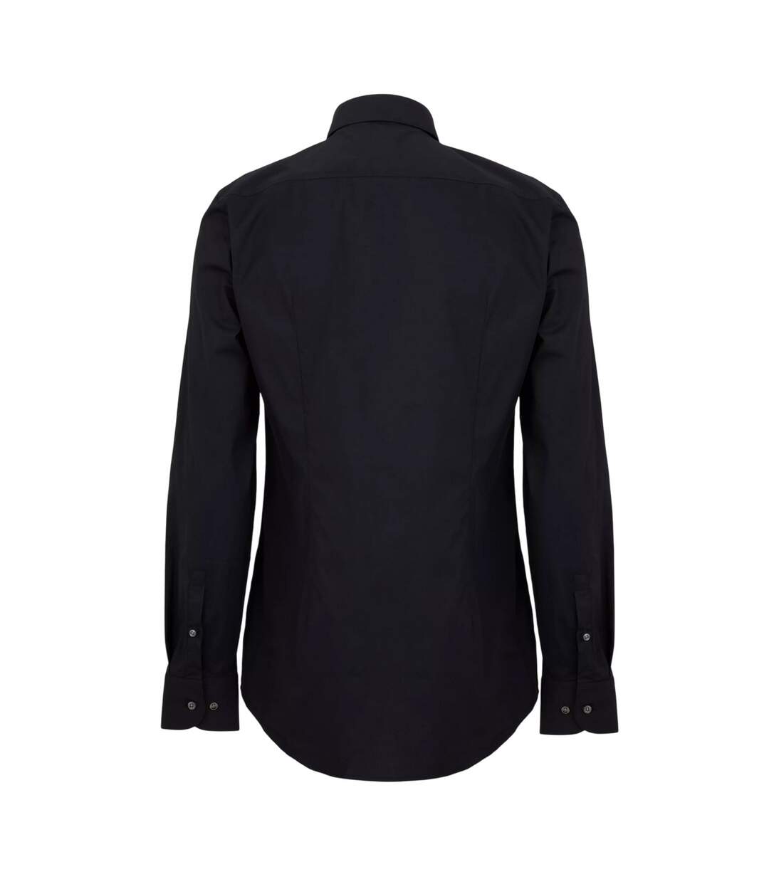 Chemise Manches Longues Motif/style Passepoil Contrasté Homme Noir Boss-2