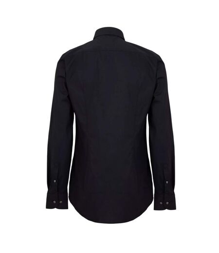 Chemise Manches Longues Motif/style Passepoil Contrasté Homme Noir Boss