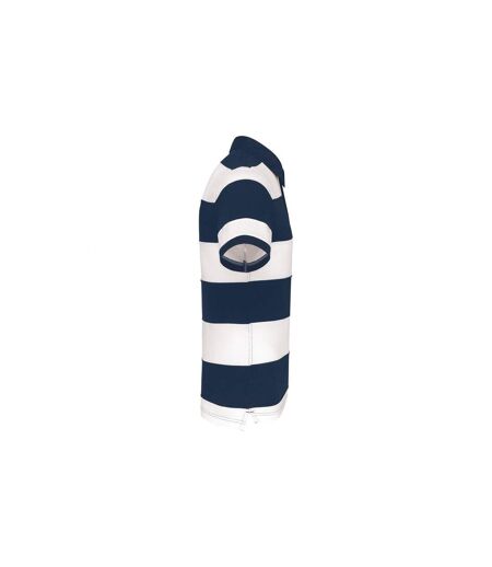 Polo rugby rayé manches courtes Kariban 100% coton