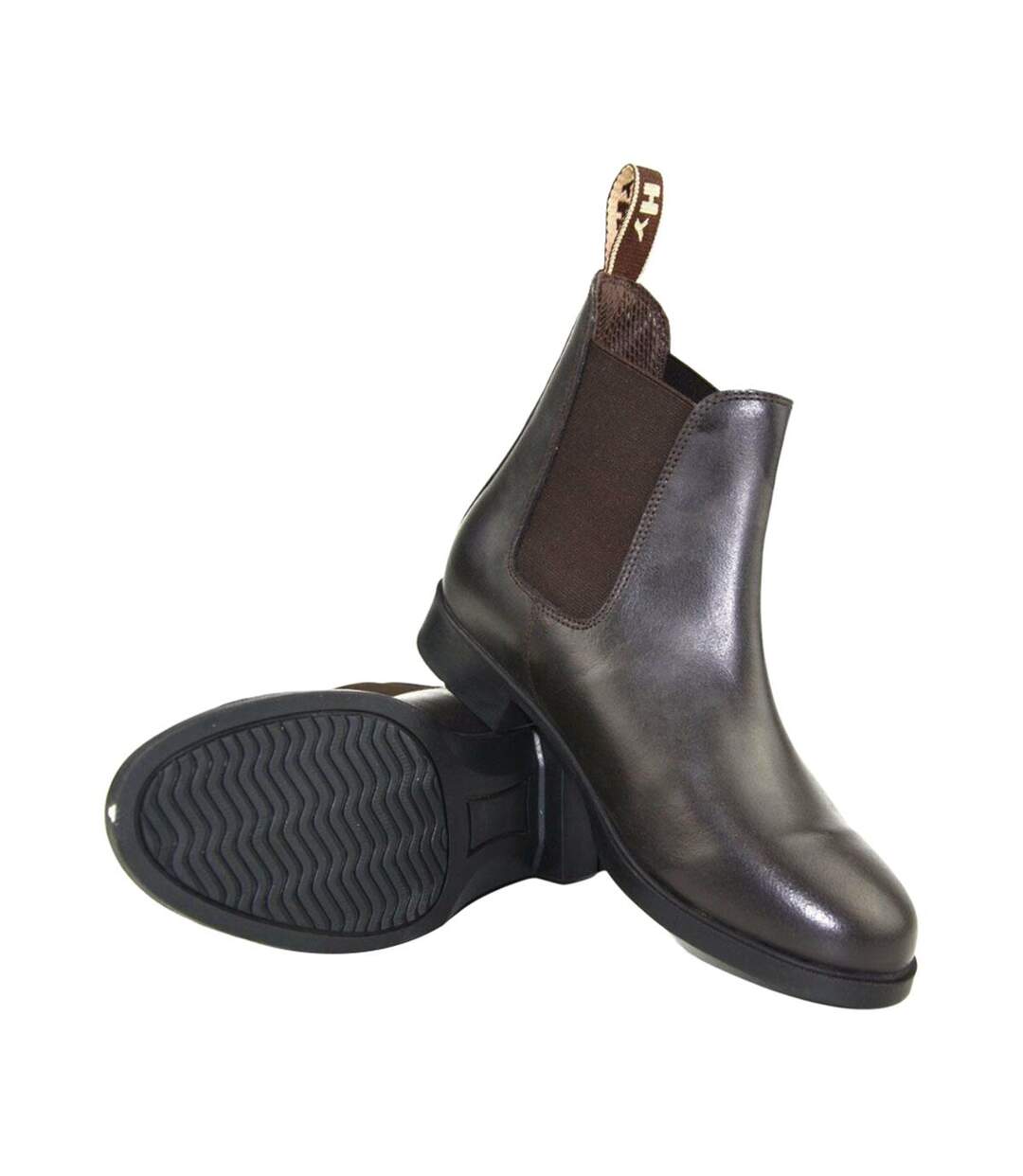Adults Durham Leather Jodhpur Boots Brown HyLAND-1