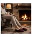 OZABI Charentaises Femme Hiver, Feutrine Unie, Col Fausse Fourrure, Fourrées-2