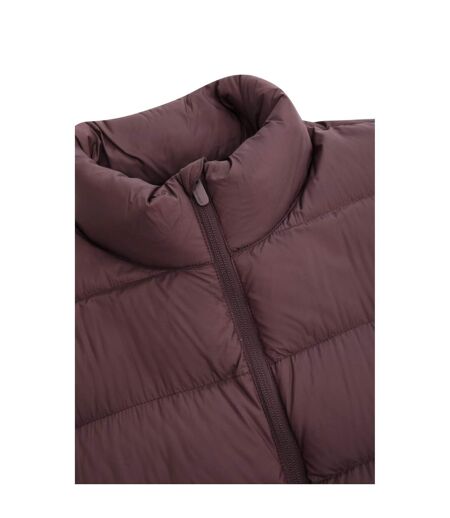 Mens Down Lightweight Gilet Dark Burgundy Animal