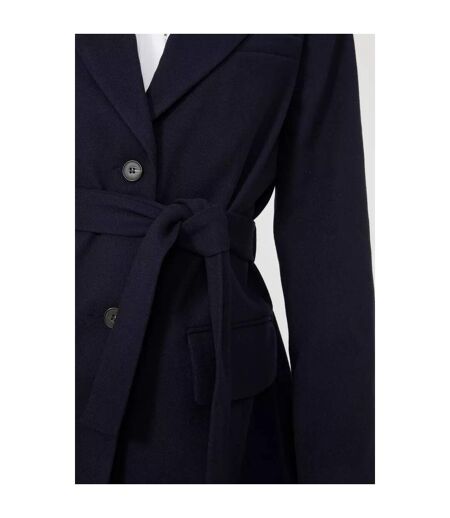 Womens/ladies Belted Blazer Navy Principles