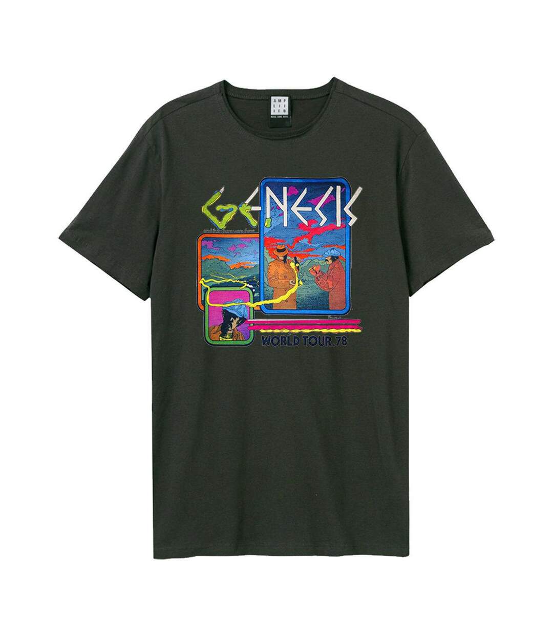 Unisex Adult World Tour 78  T-shirt Charcoal Genesis-1