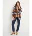 Manteau caban chaud tissu carreaux laine-3