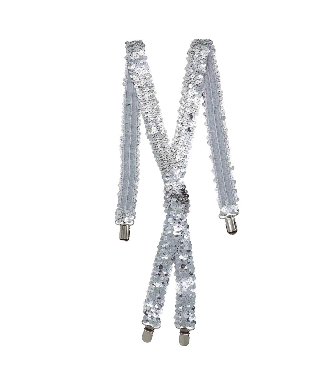 Bretelles Motif/style Sequins Adulte Argenté Fiestas Guirca-1