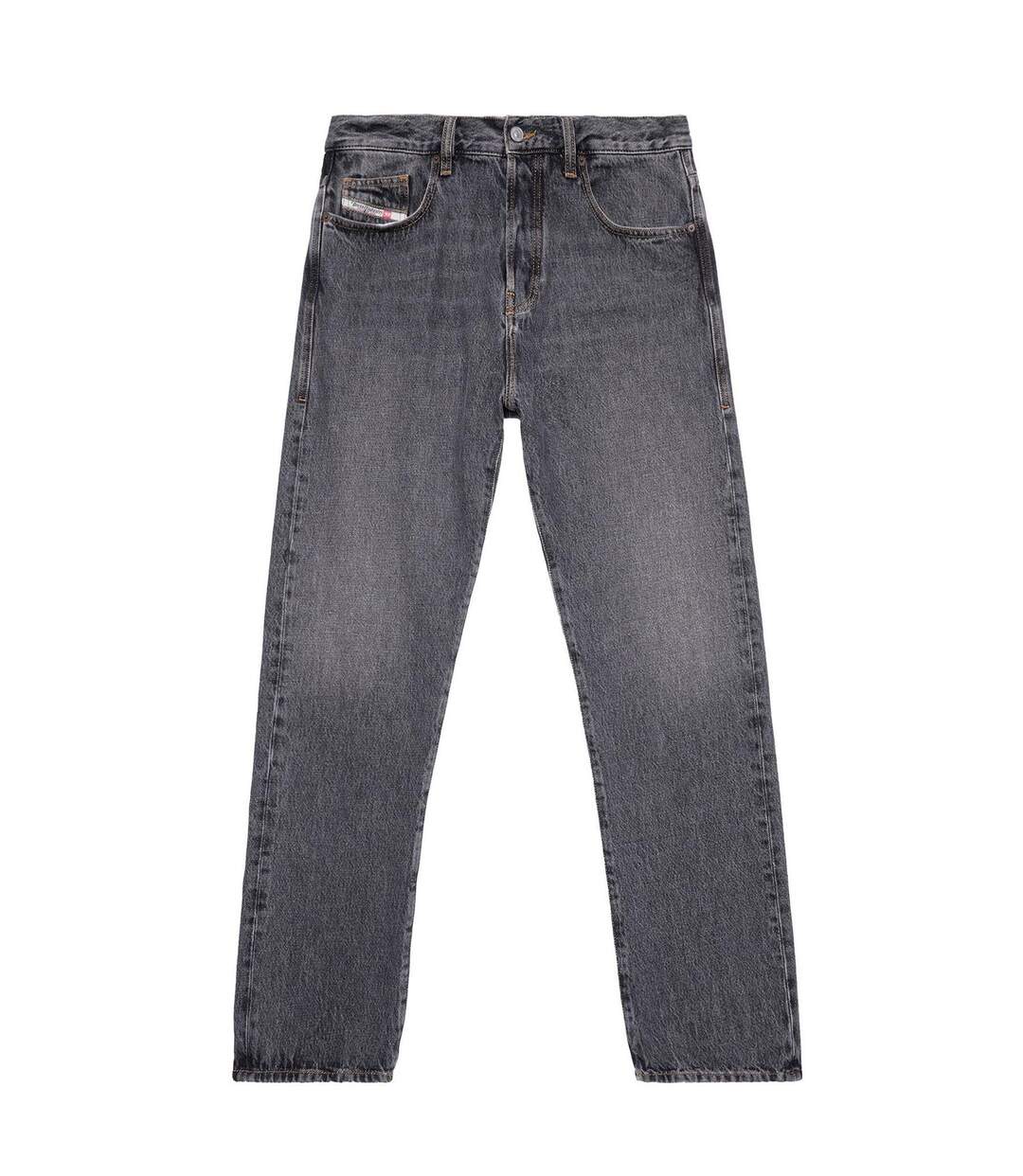 Mens Viker Straight Jeans Black Diesel-1