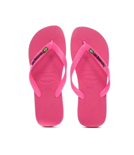 Tongs rose femme havaianas brasil logo neon infra