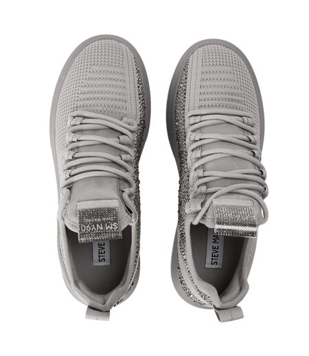 Womens/ladies Glorya Trainers Grey Steve Madden