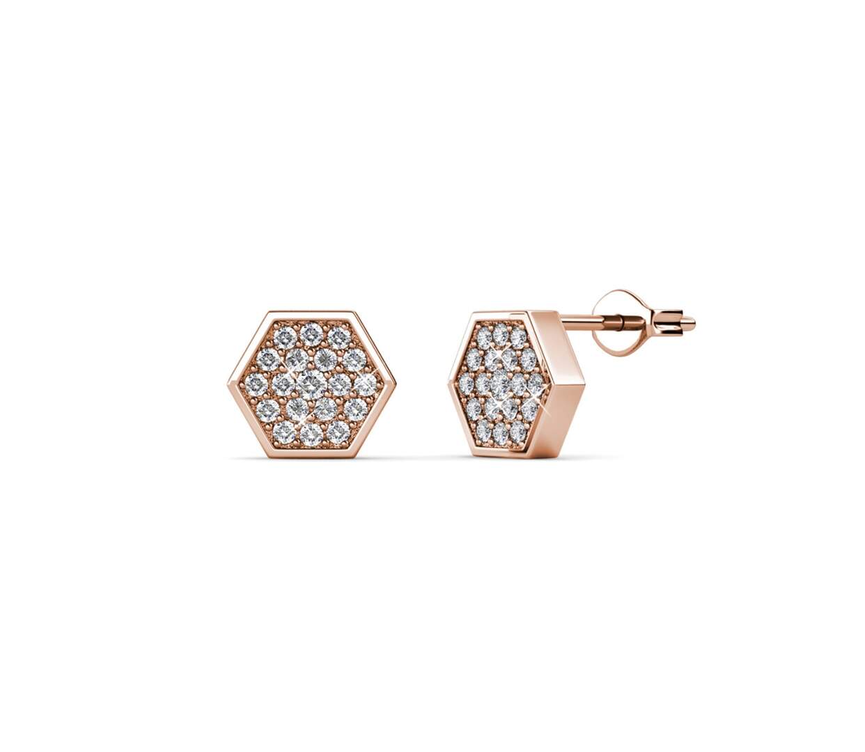 Parure et Coffret Hexagon, Zircon Blanc-2