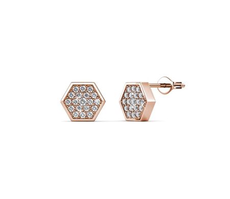 Parure et Coffret Hexagon, Zircon Blanc