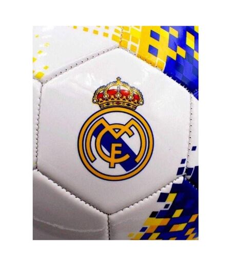 Ballon De Foot Taille 5 Blanc Bleu Jaune Real Madrid CF
