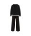 Ensemble Haut Et Bas Manches Longues Femme Noir Blanc Miso-2