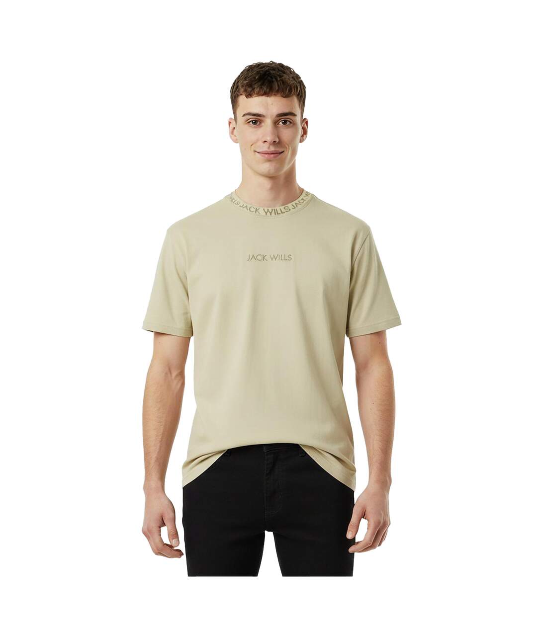 Mens Jacquard T-shirt Pistachio Jack Wills-4